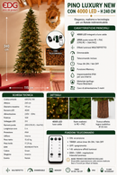 EDG Enzo De Gasperi | Albero di Natale Pino luxury new con 4000 Led  H 240 cm