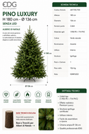 EDG Enzo De Gasperi | Albero di Natale Pino Luxury H 180 cm senza Led