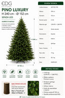 EDG Enzo De Gasperi | Albero di Natale Pino Luxury H 240 cm senza Led