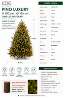EDG Enzo De Gasperi | Albero di Natale Pino Luxury con 3000 Led H 180 cm
