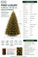 EDG Enzo De Gasperi | Albero di Natale Pino Luxury con 5000 Led H 240 cm