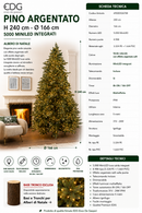 EDG Enzo De Gasperi | Albero di Natale Pino Argentato con 5000 Led H 240 cm