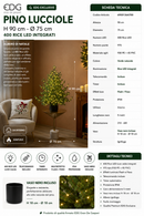 EDG Enzo De Gasperi | Albero di Natale H 90 cm. Pino Lucciole 400 Led