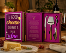 Easy Life | Set 4 pezzi - Coltello, Affetta Formaggio, Apribottiglie e Tappo in box regalo Gift Novels