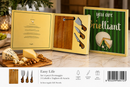 Easy Life | Set 4 pezzi Formaggio - 3 Coltelli e Tagliere di Acacia in box regalo Gift Novels