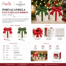 Easy Life | Portacandela Pacco Regalo 8x8xh8 cm in Ceramica Ribbon