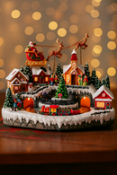 Timstor | Villaggio Natalizio animato con slitta di Babbo Natale - Natale 2025