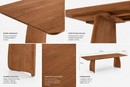 Ikone | Tavolo Moku Fisso in Legno 240 × 110 cm