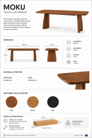 Ikone | Tavolo Moku Fisso in Legno 240 × 110 cm