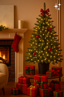 EDG Enzo De Gasperi | Albero di Natale Pino argentato con vaso H 120 cm con 480 LED