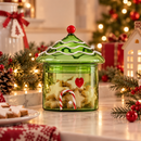 Ichendorf Milano | Scatola Casetta Verde Sweet and Candy in Vetro Borosilicato H 15 cm