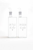 Simple Day | Set 2 Bottiglie “Un Filo di Olio – Un Goccio di Aceto” 400 ml