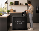Simple Day | Pattumiera Raccolta Differenziata "In questa casa si ricicla" 3 x 15 Litri
