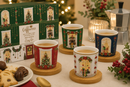 Easy Life | Set 4 Bicchierini Caffè 110 ml con Piattini in Bamboo Festive Avenue