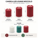 EDG Enzo De Gasperi | Candela LED Lounge Moccolo con Timer – 3 Dimensioni e 3 Colori