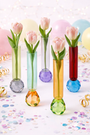 WD Lifestyle | Vaso in vetro con base effetto diamante