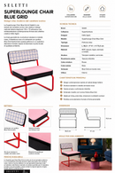 Seletti | Poltrona Superlounge Chair Blue Grid – Design Relax Moderno