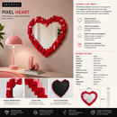 Seletti | Pixel Heart – Specchiera a Cuore con Cornice 55,5x51,5 cm