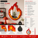 Seletti - Pixel  Flame - Fiamma Specchiera con cornice 49,5 x 70,5 cm.