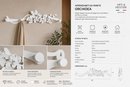 Arti & Mestieri Appendiabiti da Parete Orchidea