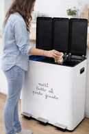 Simple Day | Pattumiera “Metti Tutto al Posto Giusto” 3 × 15 Litri