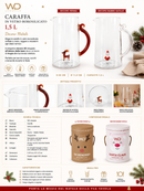 WD Lifestyle | Caraffa in vetro borosilicato 1,5 L. Decoro Natale