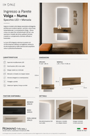 Ikone | Ingresso a Parete Volga – Numa Specchio LED + Mensola