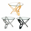 Arti & Mestieri | Tavolino Moderno di Design Ninfa in Ferro e Vetro