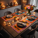 WD Lifestyle | Set 2 tovagliette in cotone con bordi smerigliati