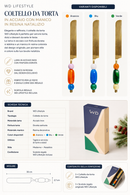 WD Lifestyle | Coltello da Torta in Acciaio con Manico in Resina Natalizio