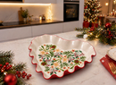 Lamart - Palais Royal | Tortiere Chalet Natale in Porcellana Decorata a Mano