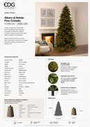EDG Enzo De Gasperi | Albero di Natale Pino Cristallo con 2500 Led  H 240 cm