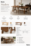 Ikone | Tavolo fisso in legno Madera 220x110