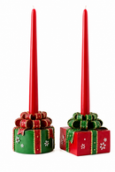 Fiori di Lena | Portacandela Pacco Regalo in Resina Ø 9 x H 9 cm