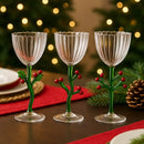 Ichendorf Milano| Calice decorato in vetro borosilicato Natale  "Botanica"