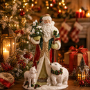 Fitz And Floyd Lamart | Babbo Natale in Ceramica Dipinta a Mano – H 47 cm