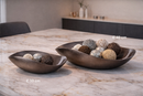 Onlylux | Centrotavola Nicchio in vetro artigianale – Finitura Cioccolato