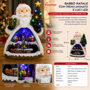 Timstor | Babbo Natale con Treno Animazione e Luci Led