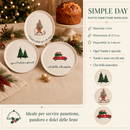 Simple Day | Piatto Panettone Natalizio in Gres Ø 27,5 cm – 3 Decori