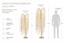 Nuvole di Stoffa | Albero Salice Glitter Champagne con Led