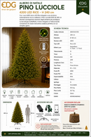 EDG Enzo De Gasperi | Albero di Natale Pino Lucciole con 4200 LED H 240 cm