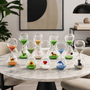 WD Lifestyle | Clessidra in Vetro Borosilicato con Decoro Interno