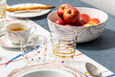 Set Bicchieri conici Carnival 6 pz.in vetro con decori Fatti a Mano Galbiati