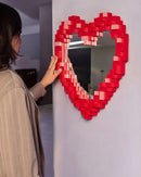 Seletti | Pixel Heart – Specchiera a Cuore con Cornice 55,5x51,5 cm