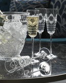 Baci Milano | Set 4 Flute + Secchiello Champagne Baroque & Rock Trasparente