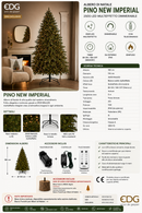 EDG Enzo De Gasperi | Albero di Natale Pino New Imperial con 2500 LED Multieffetto Dimmerabile H 180 cm Ø 130 cm
