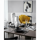 Fade | Vaso in Ceramica Bianco con Interno Nero
