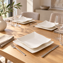Fade Maison | Servizio Piatti Helton 18 Pezzi in Porcellana Bianca