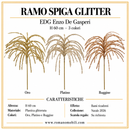 EDG Enzo De Gasperi | Decoro Ramo Spiga Glitter H 60 cm. - 3 Colori