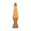 Lampada da Tavolo Lava Lamp Base Oro e Liquido Glitter Oro Fisura